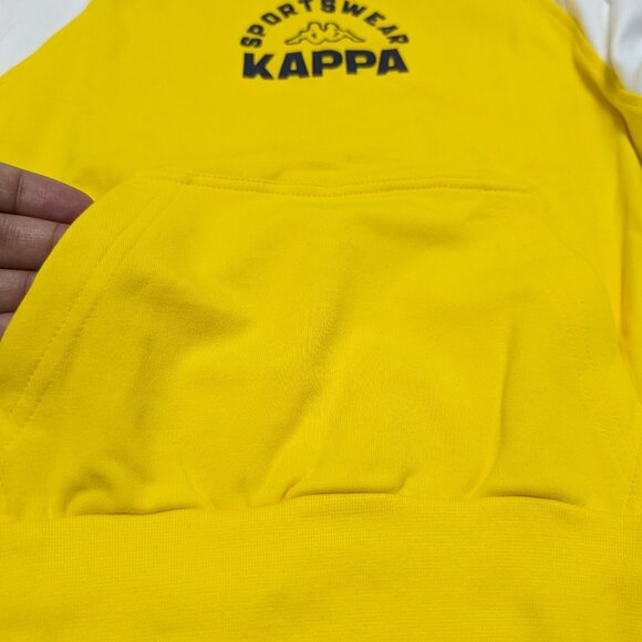Kappa Unisex Crew Neck Yellow Pullover Loopknit with logo Sweatshirt NWOT 3T - Picture 2 of 7
